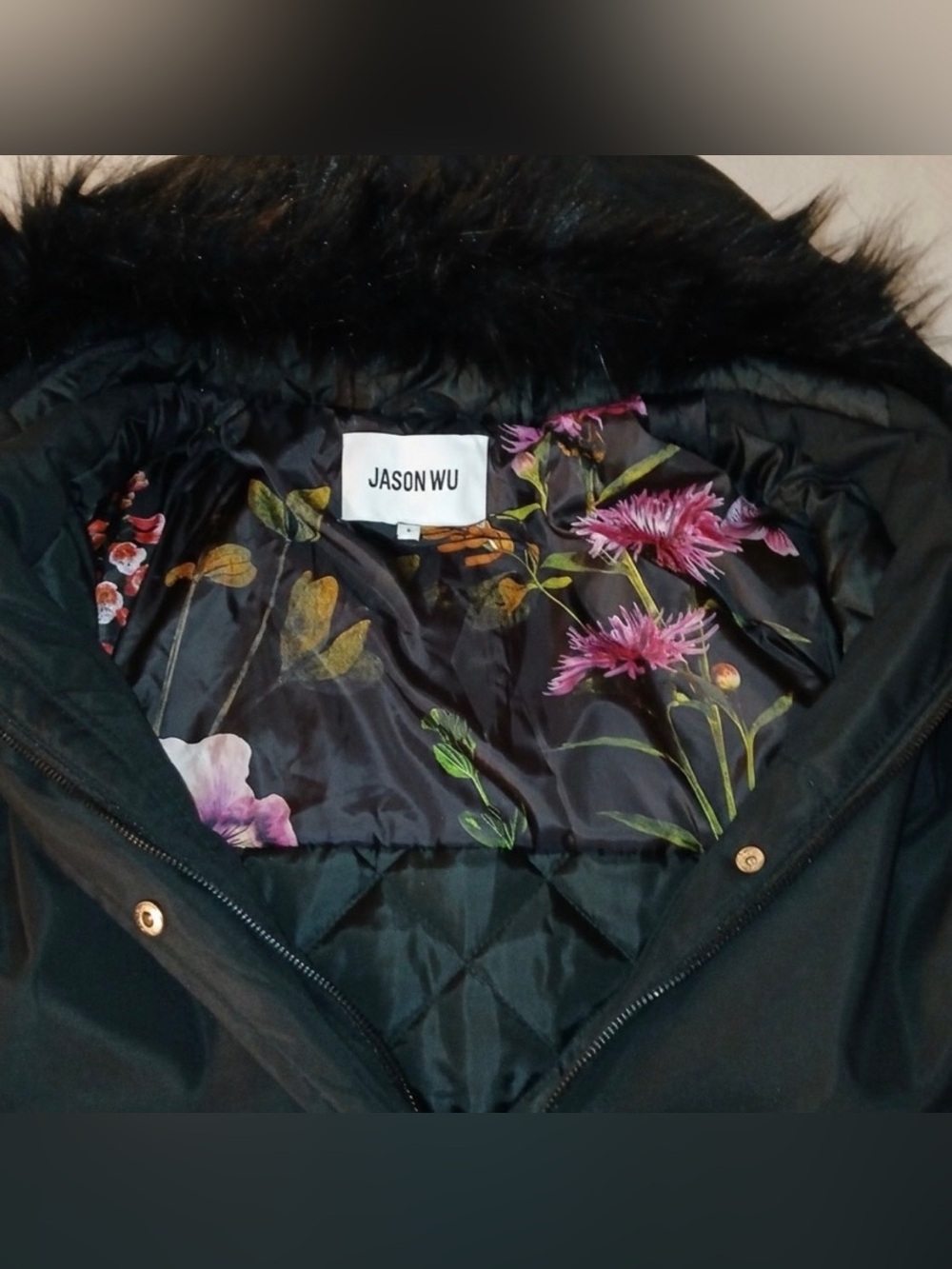 Jason Wu Puffer Insulated Fur Jacket Coat Long Sleeved Luxury - Picture 4 of 5